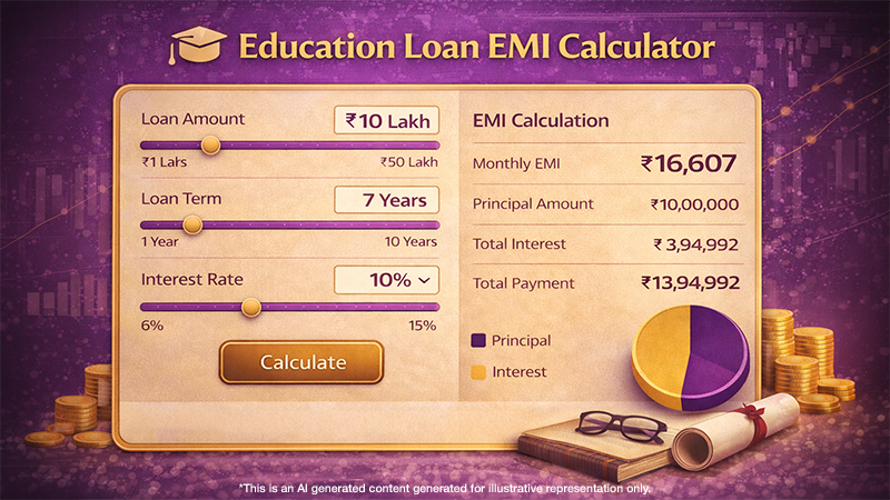 SSW Education Loan EMI Calculator – Empower Your Academic Dreams